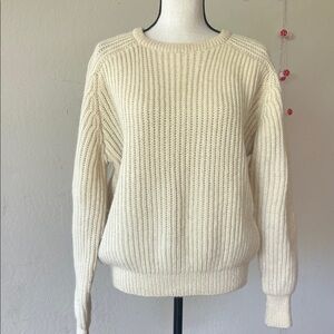 Irish chunky wool Cream Knit Sweater